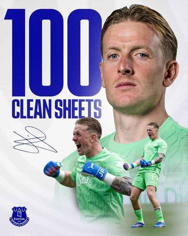  埃弗顿防线坚固；皮克福德百场零封创历史。 体育新闻